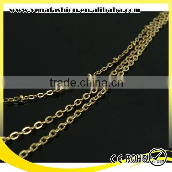 Copper Bead Long Plain Gold Necklace for Women Designs photo-2