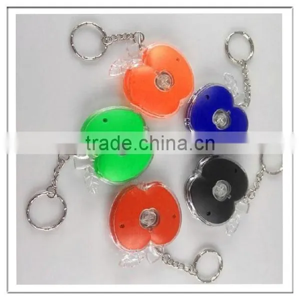 Custom Logo Print Apple Style Led Light Key Chain Custom Keychain for Promotion