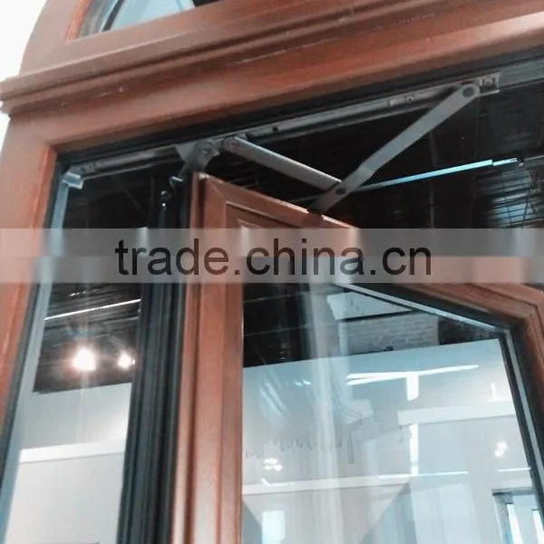 Italian Style Wood Aluminum Composite Arched With Grill Outward Opening Window photo-4