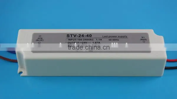 Good Quality 24V DC 40w Led Driver With CE(EMC LVD) RoHS