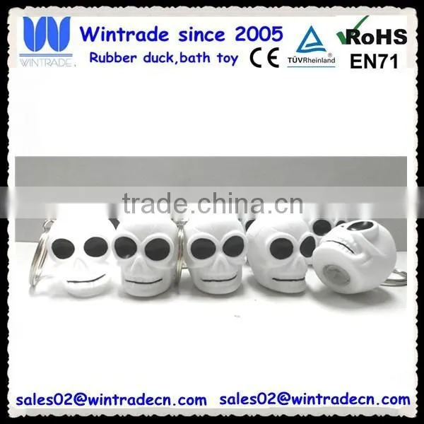 New Halloween Skull Head Flashing Keychain photo-5