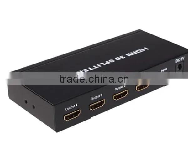 High Quality K 3D 1080p Support 1 in 4 Out HDMI Splitter Compatible HDCP HDMI Splitter 1x4 1.3V 1.4V photo-4