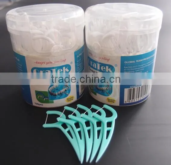 OraTek Hot Selling Dental Floss Pick UHMWPE Plastic Flosser Pick 25Picks photo-6
