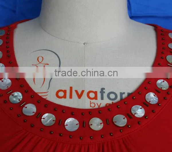 Round Neck With Beads Ladies Tops Latest Design photo-3