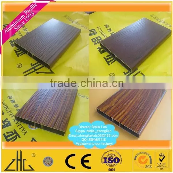 Wow!! Brand New Rugged Wood Grain Finish Aluminium Extrusions Profiles Outdoor Use Manufacturer , Marble Color Aluminium Profile photo-5