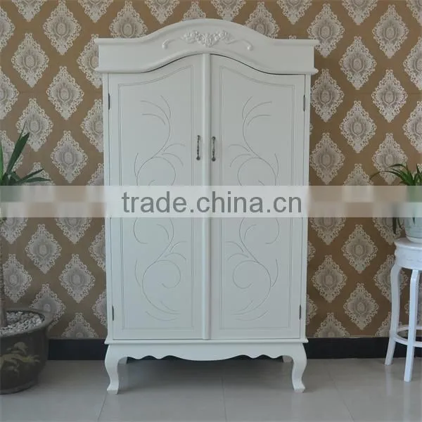 French Style Modern Bedroom Furniture Oak Wood Wardrobe With Two Door photo-2
