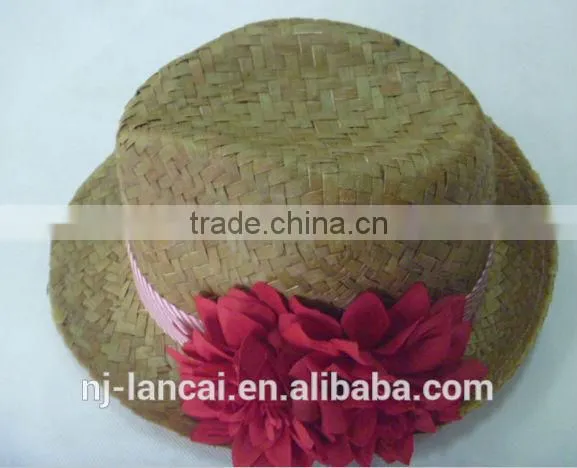 2014 Fashion Child Flower Straw Hat