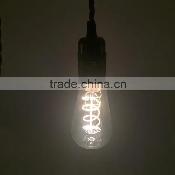 New Product Vintage Filament Led Bulb ST64 E27 Brass Lamp Base photo-6