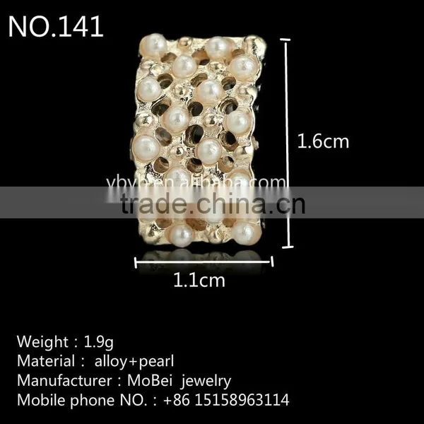 Pearl Material Korean Hair Accessories Diy Accessories Diamond Buckle Torus Faceplate Diy Alloy Accessories Wholesale photo-2