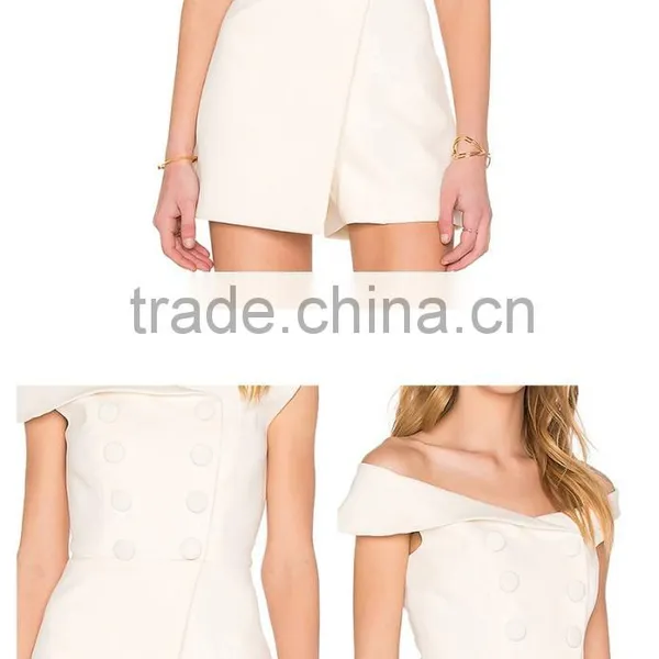 Short Sleeve Plain Solid ColourJumpsuit For Women photo-6