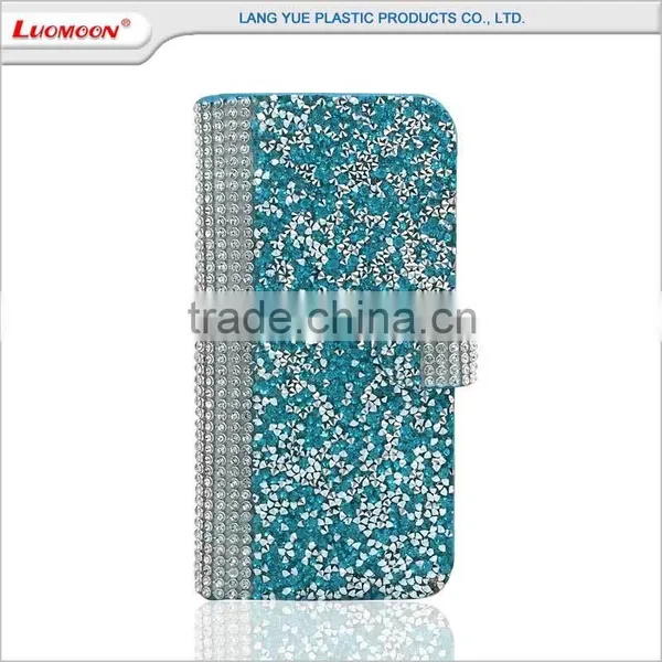 Best Selling Mobile Cell Phone Diamond Leather Case For Sony M5 photo-2