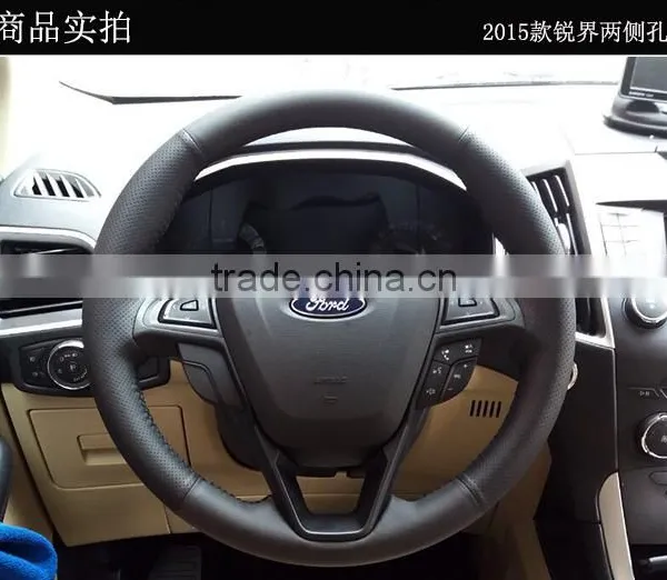 New World New Mondeo Wing Tiger Explorers Dedicated to Winning Hand Stitched Leather Steering Wheel Covers 16 Sharp Boundary photo-4