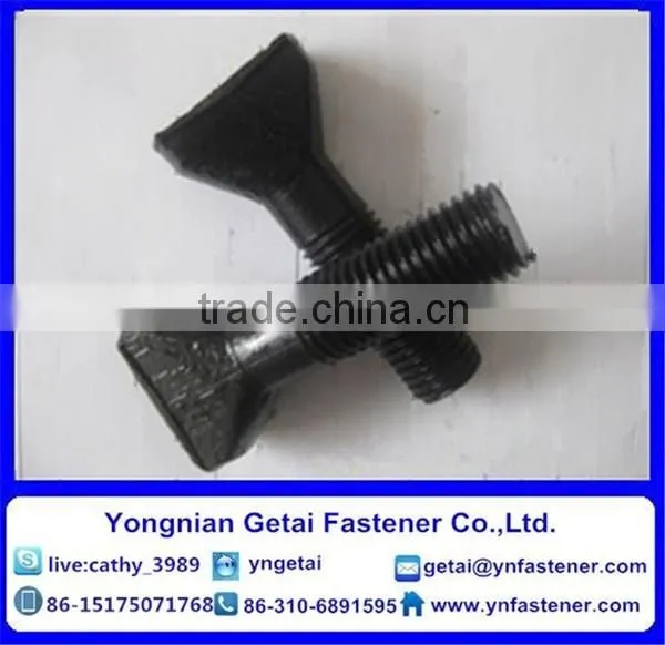 Fan Shaped Head Bolts, Grade 4.8/8.8, Hot Dip Galvanizing(H.D.G) Carbon Steel DIN935/DIN937 photo-2