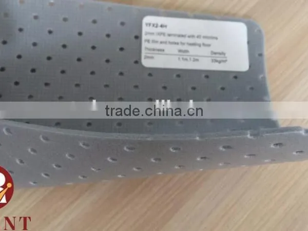 2mm IXPE FOAM With 40 Microns PE Film and Holes for Heating Floor photo-2