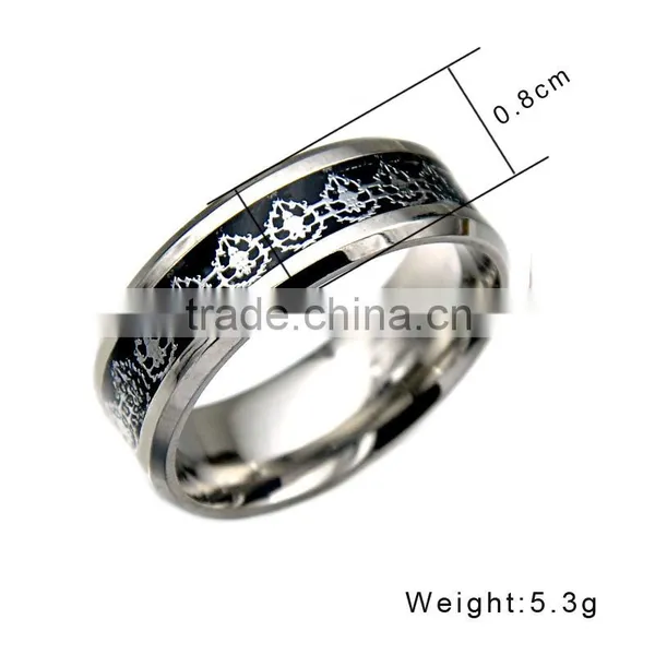 Classic Mens Wedding Band Never Fade Polished Stainless Steel Silver Rings Jewelry photo-2