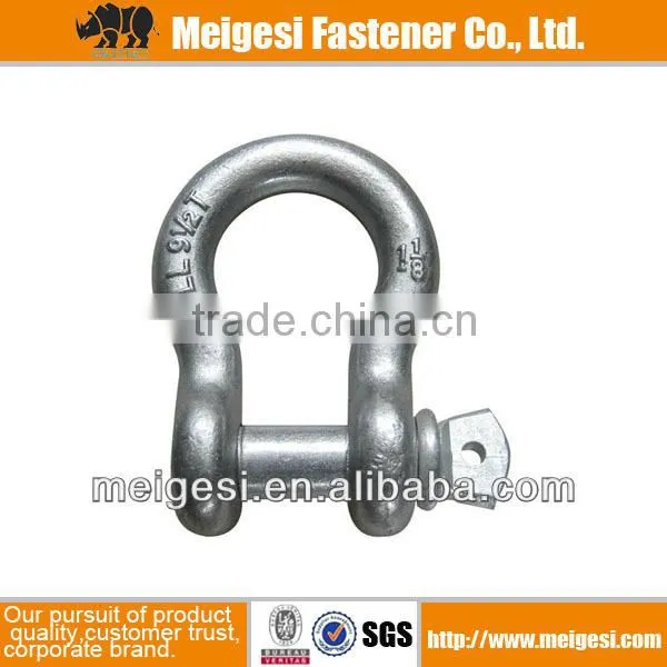 Straight Shackle Rigging Equipment Silver US Type D Shackle