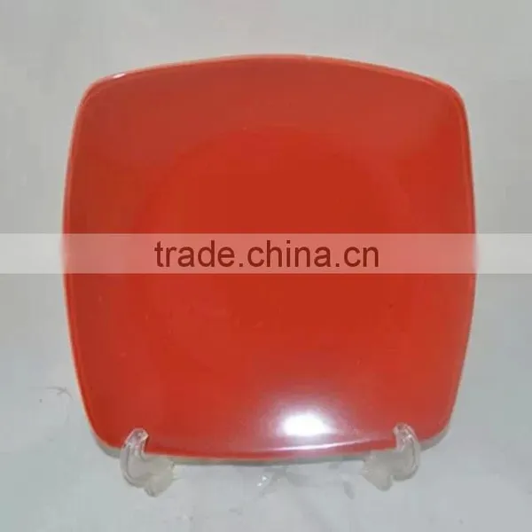 2015 New Product , Color Glazed Square Plate , Ceramic Plate photo-5