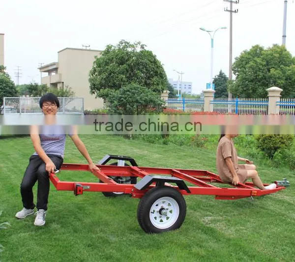 8x4ft Economic High Quality Red Power Coated Foldable Utility Trailer photo-3