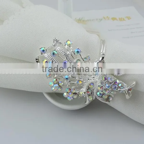 Wholesale Metal Alloy Rhinestone Wedding Napkin Rings photo-3