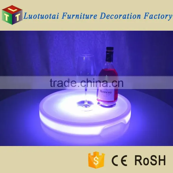 Wholesale LED Multicolour Bar Decorative Wine Bottle Racks, Plastic Wine Bottle Holder, Light up Wine Bottle Tray photo-2