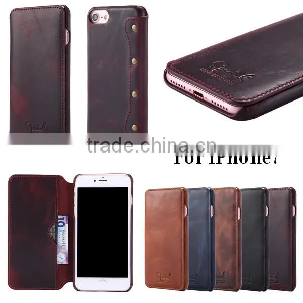 2017 4.7 Inch Universal Simple Cowhide Flip Leather Phone Case For IPhone 7/6s/6 photo-6