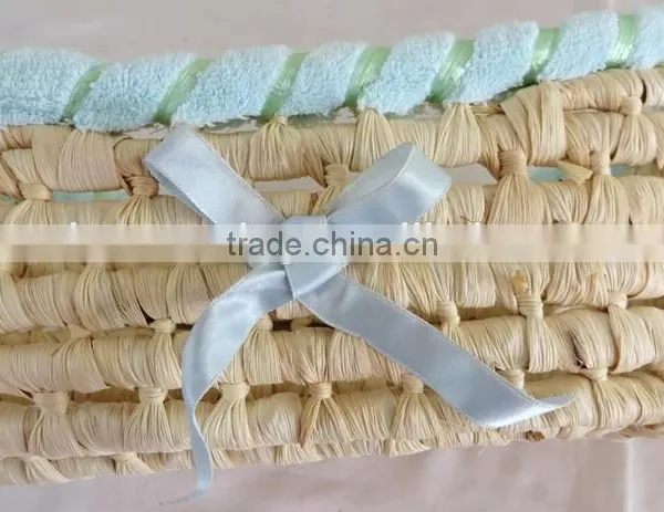 Wholesale Cheap Cute Mini Straw Basket With Bowknot photo-4