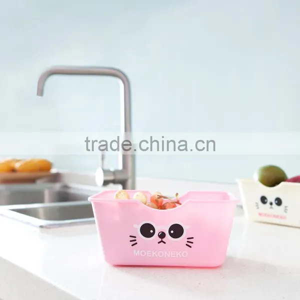 Cute Cartoon Cat Design Plastic Desktop Storage Box photo-2