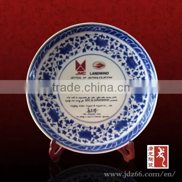 New Year Gift High Quality Handpainted Ceramic Logo Plates for Coca Cola Souvenir photo-2