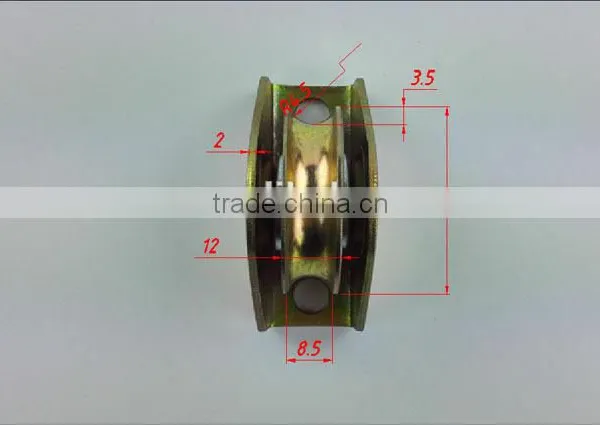 1.5 Inch Sliding Gate Wheel Diameter 40mm Thickness 12mm Bearing 6000RS Groove "U" With Outer Support ITEM:412PCR photo-4