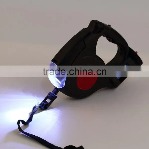 4.5M Automatic Dog Lead Retractable Dog Leash Pet Traction Rope Chain Harness Dog Collar Pet Products 3 LED Lights Garbage Bag photo-2