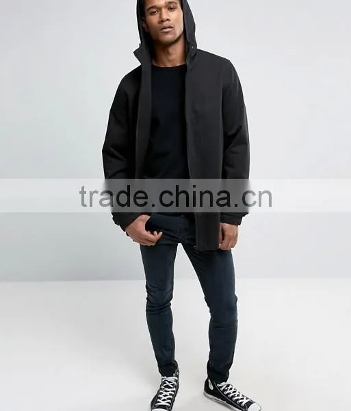 Wholesale Xinlan Best Price High Quality New Design Durable Lightweight 100% Cotton Black Running Casual Men Jacket photo-4
