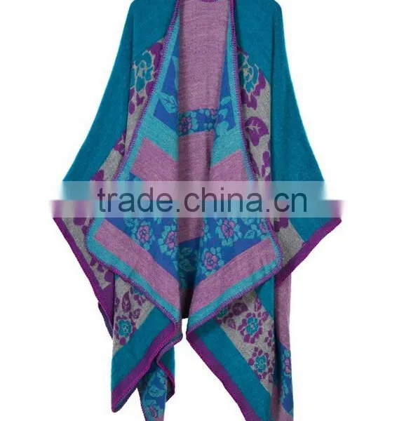 2017 New Western Wind Women Scarf Hand-sewn Twill Jacquard Imitated Cashmere Material Printed Women Cloak photo-6