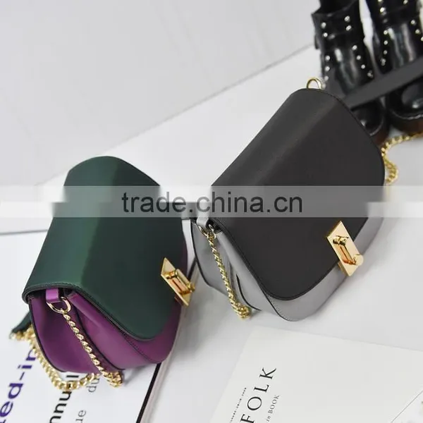Zm50151b 2017 New Model Women Handbag Fashion Simple pu Leather Chain Bags photo-3