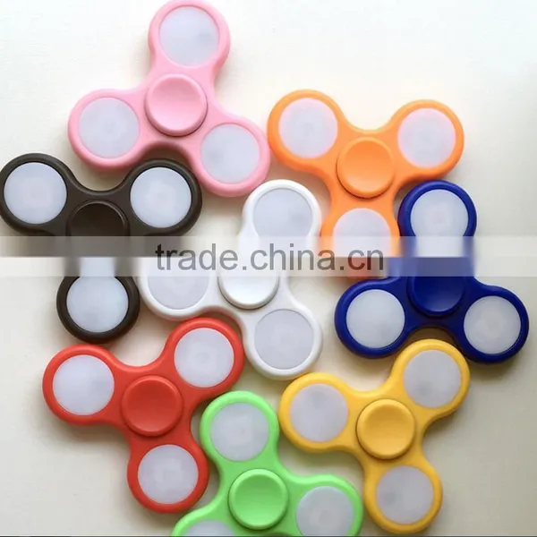 Fingertip Gyro Three Leaf Bearings Interdental Rotation EDC Decompression Toys Spiral Fingers Spot Lights With Lights photo-3