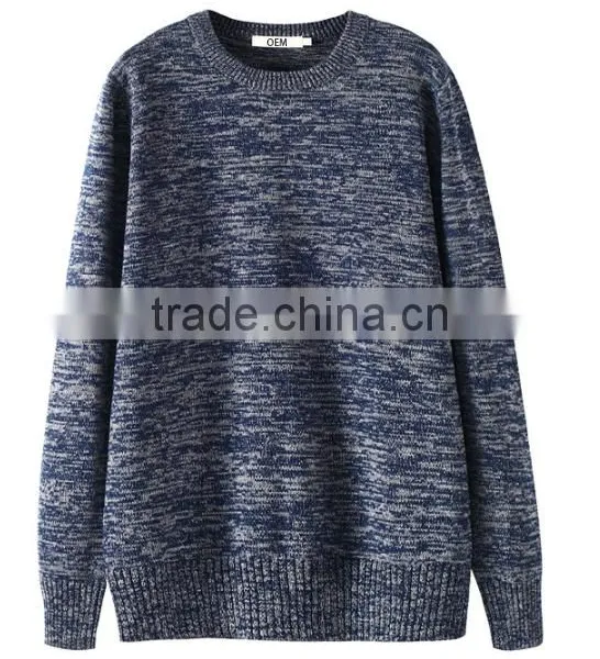 Mens High Quality Jacquard Knit Custom Sweater for Wholesale photo-4