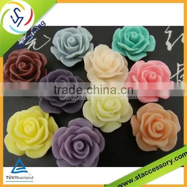 high quality resin flower beads,resin flower pot,resin rose flower