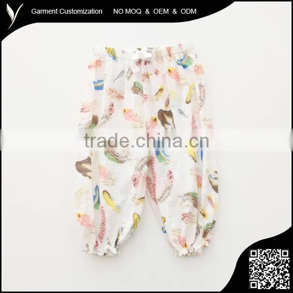 Summer Girl Children Anti-Mosquito Pants Cotton Linen Baby Bloomers photo-2