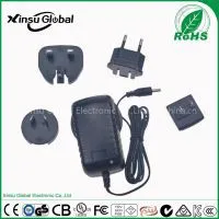 UL PSE SAA CE Safety Marked 12V 1A Interchangeable Plugs Power Adapter