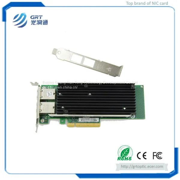 F1002T PCIe 10G  2-портная RJ45 сетевая карта Intel X540 с оптическим кабелем для серверного коммутатора