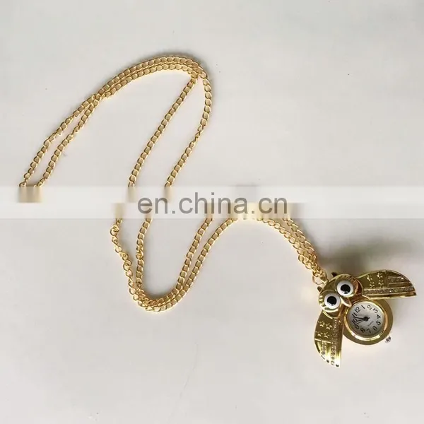 New Color Vogue Wholesale Girls USA Flag Owl Pendant Necklace Jewelry Watch