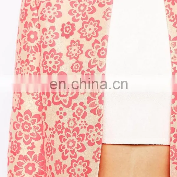 2015 Hot Sale Women Blazer Latest Fashion Ladies Casual Dresses for Flower Jacquard Suit Jacket photo-3