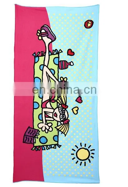 Wholesaler Customized Printed Microfiber Soft New Promotional Polyester Cotton Beach Towels photo-6
