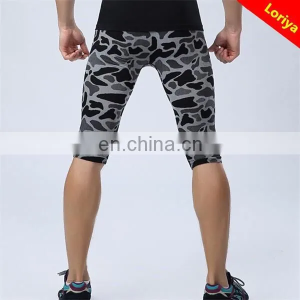 New Black and Blue Leopard Printing Spandex Men's Body Shaper Slimming Pants photo-5