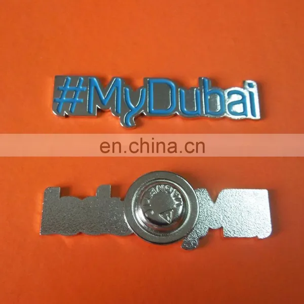 Personalized Die Cut Dubai Shaped Magnet Pin Badge for National Day Gifts