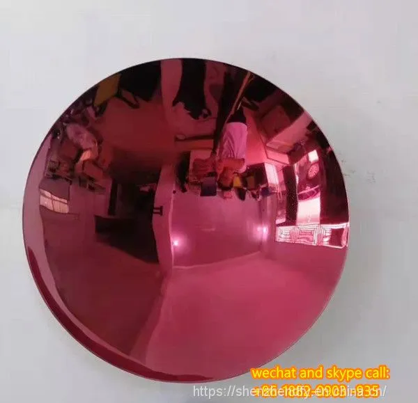 With Customized Modern Auto Paint Spraying Office Stainless Steel Garden Concave Mirror Sculpture photo-3