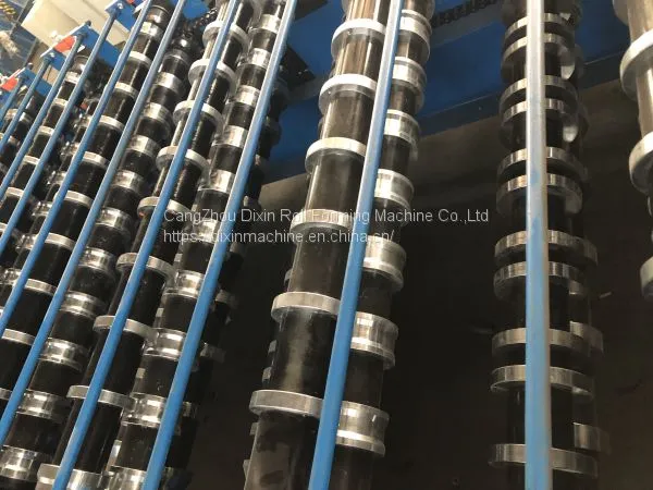 Export to Poland 1080 Trapezoidal Double Layer Roll Forming Machine With Post Guide Cutting photo-5