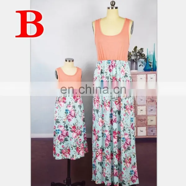 2019 New Fashion Family Mother and Daughter FLORAL Dress Beach DRESSES Sundress (this Link for WOMAN) photo-3