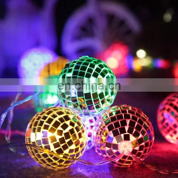 10L Mirror Disco Ball String Party Fairy Garden Decoration Light photo-4
