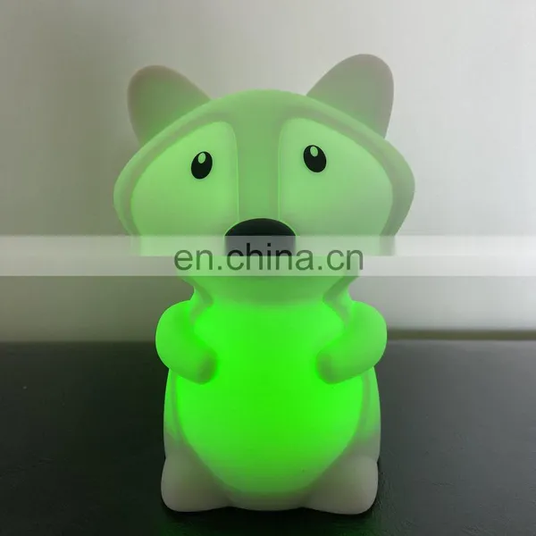 Premium 7 Colors Animal Night Light Silicone Soft Baby Nursery Lamp for Kids Toy photo-3