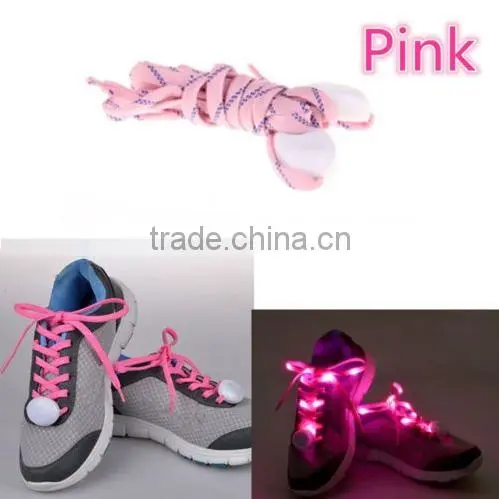 I Pair (2pcs) LED Nylon Light Up Shoelaces Flashing Shoe Laces photo-6